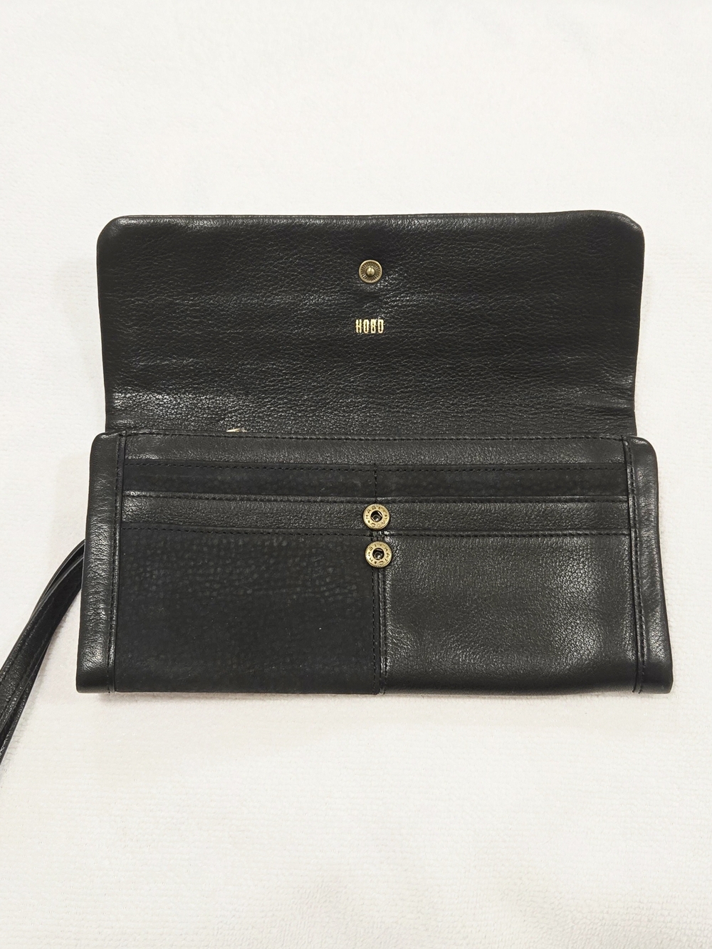 HOBO Black Leather Wristlet Clutch - Picture 7 of 15